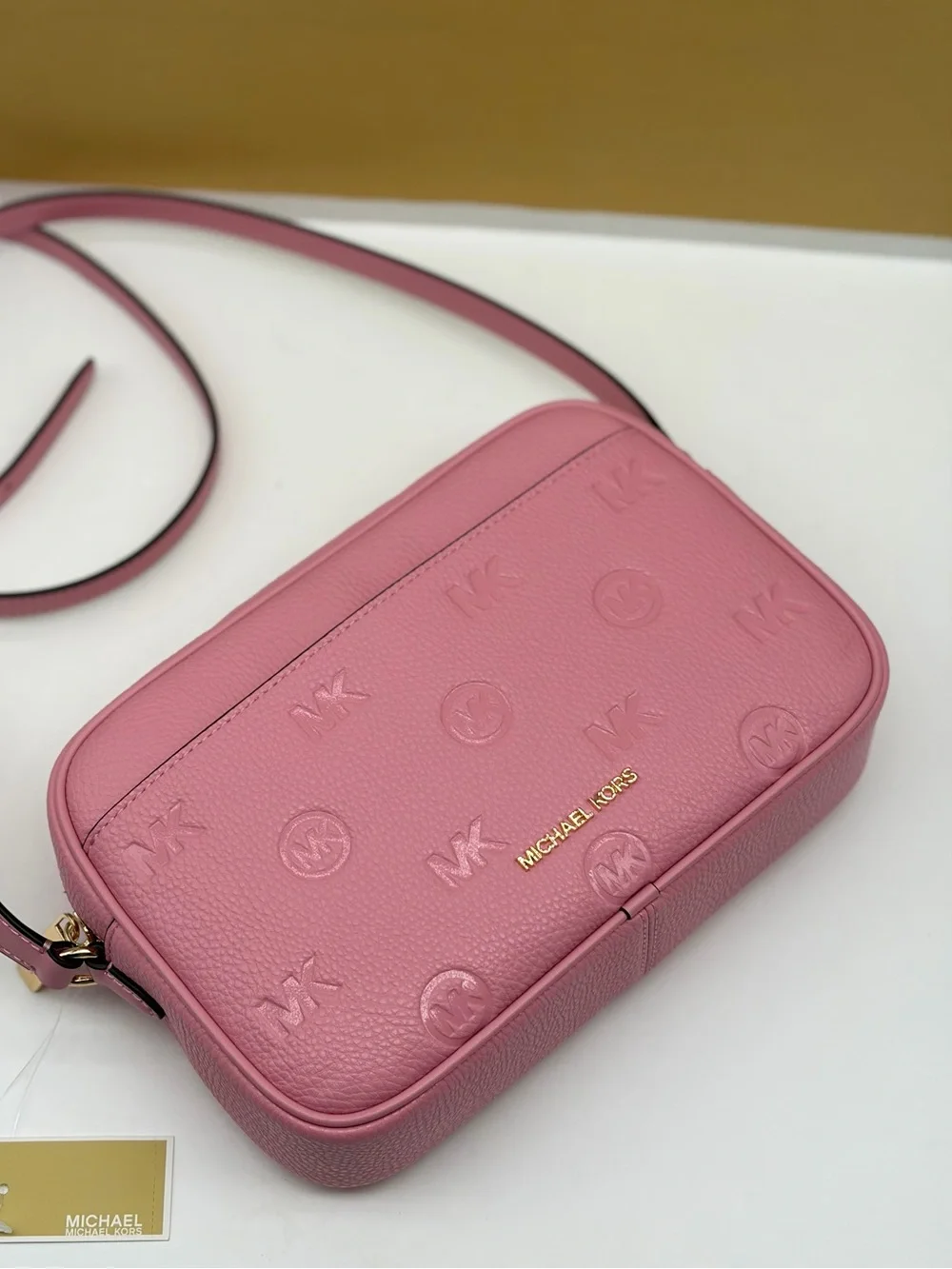 Michael Kors JET SET TRAVEL LARGE LOGO DEBOSSED CAMERA CROSSBODY BAG NWT